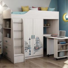 КАПРИЗ-8 Кровать 800 двухъярусная без рисунка в Карталах - kartaly.mebel24.online | фото 2