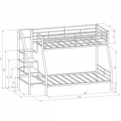 Кровать двухъярусная "Толедо-1" Коричневый/Венге в Карталах - kartaly.mebel24.online | фото 2