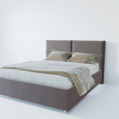 Кровать Корсика с ПМ 1400 (велюр темно-серый) в Карталах - kartaly.mebel24.online | фото 2