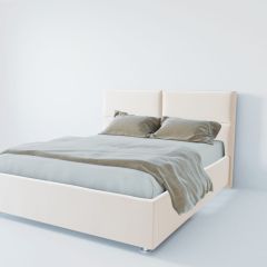 Кровать Корсика с ПМ 1600 (экокожа белая) в Карталах - kartaly.mebel24.online | фото 2