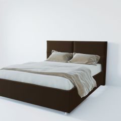 Кровать Корсика с ПМ 1600 (экокожа коричневая) в Карталах - kartaly.mebel24.online | фото 2