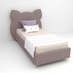 Кровать Котя с ортопедическим основанием 800 (велюр темный-серый) в Карталах - kartaly.mebel24.online | фото