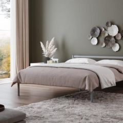 Кровать Мета с ортопедическим основанием 1400 (серый) в Карталах - kartaly.mebel24.online | фото