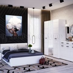 НЭНСИ NEW Кровать 1,6 м с ПМ (Белый глянец холодный/Белый) в Карталах - kartaly.mebel24.online | фото 2