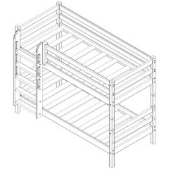 Кровать низкая с прямой лестницей Соня (Вариант 11) в Карталах - kartaly.mebel24.online | фото 4