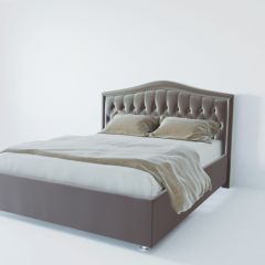 Кровать Нягань с ПМ 1200 (велюр темно-серый) в Карталах - kartaly.mebel24.online | фото 2