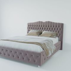 Кровать Нягань с ПМ 1400 (велюр темно-серый) в Карталах - kartaly.mebel24.online | фото