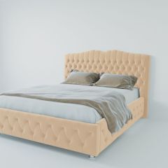 Кровать Нягань с ПМ 800 (экокожа бежевая) в Карталах - kartaly.mebel24.online | фото 2