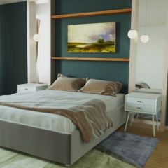 Кровать Подиум с ортопедическим основанием 1200 (велюр темно-серый) в Карталах - kartaly.mebel24.online | фото 3