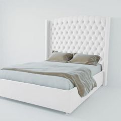 Кровать Берлин ЛЮКС без основания 900 (экокожа белая) в Карталах - kartaly.mebel24.online | фото