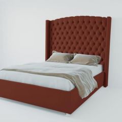 Кровать Берлин ЛЮКС без основания 800 (велюр бордо) в Карталах - kartaly.mebel24.online | фото