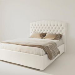 Кровать Берлин без основания 800 (экокожа белая) в Карталах - kartaly.mebel24.online | фото