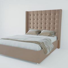 Кровать Венеция ЛЮКС без основания 900 (велюр серый) в Карталах - kartaly.mebel24.online | фото