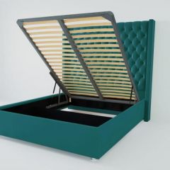 Кровать Версаль ЛЮКС с ПМ 900 (велюр бирюзовая) в Карталах - kartaly.mebel24.online | фото 2
