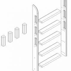 Кровать Сонечка 2-х ярусная (модульная) в Карталах - kartaly.mebel24.online | фото 12