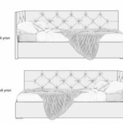 Кровать угловая Лилу интерьерная +основание (120х200) в Карталах - kartaly.mebel24.online | фото 2
