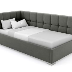 Кровать угловая Мия интерьерная +основание (80х200) в Карталах - kartaly.mebel24.online | фото 4