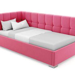 Кровать угловая Мия интерьерная +основание (80х200) в Карталах - kartaly.mebel24.online | фото 12
