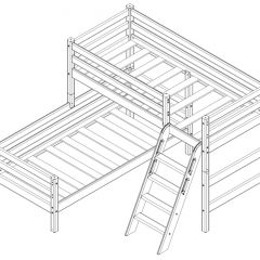 Кровать угловая с наклонной лестницей Соня (Вариант 8) в Карталах - kartaly.mebel24.online | фото 4