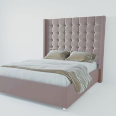 Кровать Венеция ЛЮКС с ПМ 1600 (велюр темно-серый) в Карталах - kartaly.mebel24.online | фото 2