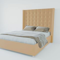 Кровать Венеция ЛЮКС с ПМ 900 (экокожа бежевая) в Карталах - kartaly.mebel24.online | фото 2