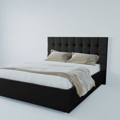 Кровать Венеция с ПМ 1200 (экокожа кольт ч) в Карталах - kartaly.mebel24.online | фото 2