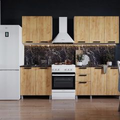 Кухня ДИОР 2 м б/стекла (белый/дуб крафт золотой) в Карталах - kartaly.mebel24.online | фото