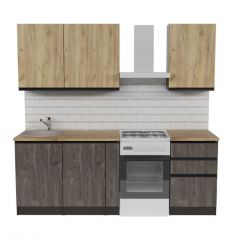 Кухонный гарнитур Адажио стандарт 1600 мм в Карталах - kartaly.mebel24.online | фото 3
