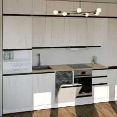 Кухонный гарнитур Амели люкс 3000 мм в Карталах - kartaly.mebel24.online | фото