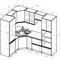 Кухонный гарнитур Амели оптима 1800х2400 мм в Карталах - kartaly.mebel24.online | фото 2