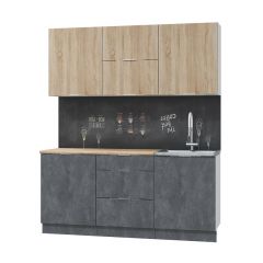 Кухонный гарнитур Асти-дуб сонома 1,8 в Карталах - kartaly.mebel24.online | фото 2