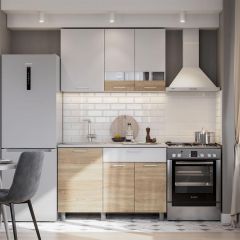 Кухонный гарнитур КГ-4 (1200) Белый/Дуб Сонома в Карталах - kartaly.mebel24.online | фото