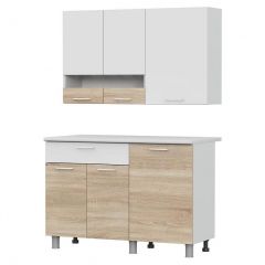 Кухонный гарнитур КГ-4 (1200) Белый/Дуб Сонома в Карталах - kartaly.mebel24.online | фото 2