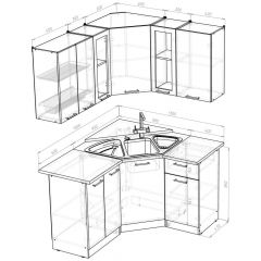Кухонный гарнитур Лариса оптима 2 1500х1300 мм в Карталах - kartaly.mebel24.online | фото 2