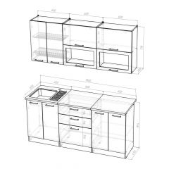 Кухонный гарнитур Лоретта макси 1800 мм в Карталах - kartaly.mebel24.online | фото 2