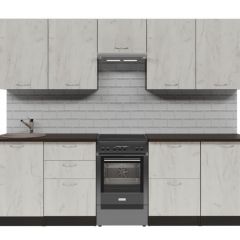 Кухонный гарнитур Лоретта мега 2500 мм в Карталах - kartaly.mebel24.online | фото 3