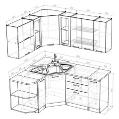 Кухонный гарнитур Лоретта оптима 1500х1800 мм в Карталах - kartaly.mebel24.online | фото 2