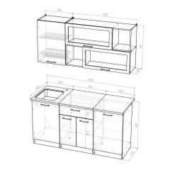 Кухонный гарнитур Лоретта стандарт 1600 мм в Карталах - kartaly.mebel24.online | фото 2
