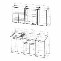 Кухонный гарнитур Ника стандарт 1600 в Карталах - kartaly.mebel24.online | фото 4