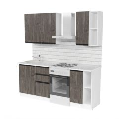 Кухонный гарнитур Ноктюрн медиум 1400 мм в Карталах - kartaly.mebel24.online | фото 3