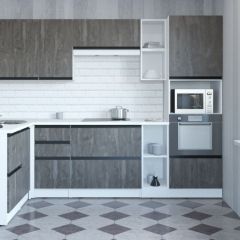 Кухонный гарнитур Ноктюрн мега прайм 1500х2700 мм в Карталах - kartaly.mebel24.online | фото