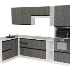 Кухонный гарнитур Ноктюрн мега прайм 1500х2700 мм в Карталах - kartaly.mebel24.online | фото 3