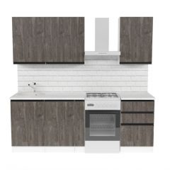 Кухонный гарнитур Ноктюрн стандарт 1600 мм в Карталах - kartaly.mebel24.online | фото 3