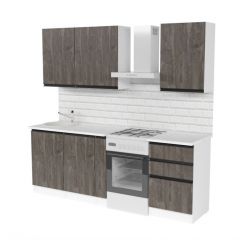 Кухонный гарнитур Ноктюрн стандарт 1600 мм в Карталах - kartaly.mebel24.online | фото 4