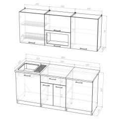 Кухонный гарнитур Ольга макси 1 1800 мм в Карталах - kartaly.mebel24.online | фото 2