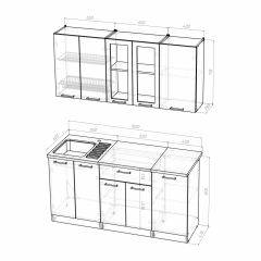 Кухонный гарнитур Светлана стандарт 1600 в Карталах - kartaly.mebel24.online | фото 3