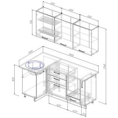 Кухонный гарнитур угловой Пайн 1000х1800 (Стол. 26мм) в Карталах - kartaly.mebel24.online | фото 2