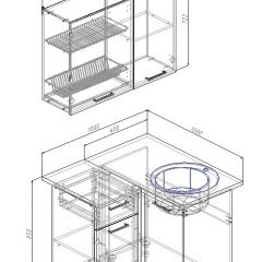Кухонный гарнитур угловой Вегас 1000*1000 (Стол. 26мм) в Карталах - kartaly.mebel24.online | фото 2