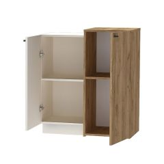 Квадро К-2 Комод 2дв. (ЛДСП миндаль-дуб крафт золотой) в Карталах - kartaly.mebel24.online | фото 2