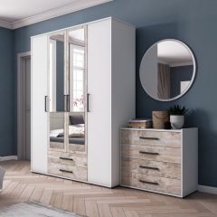 Модульная Спальня Соната (Белый/Дуб юкон) в Карталах - kartaly.mebel24.online | фото 3